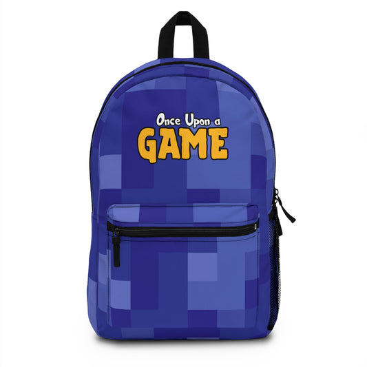 Blocky Logo Backpack - Blue