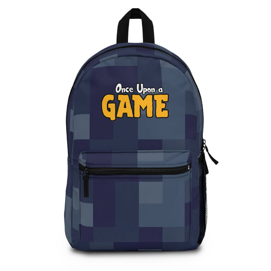 Blocky Logo Backpack - Navy