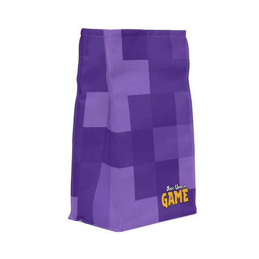 Blocky Logo Lunch Bag - Purple
